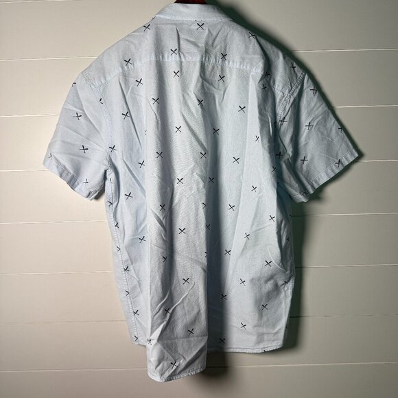 Baseballism Button Down Men's XL Shirt Baseball Bats Lt. Blue - Picture 3 of 7
